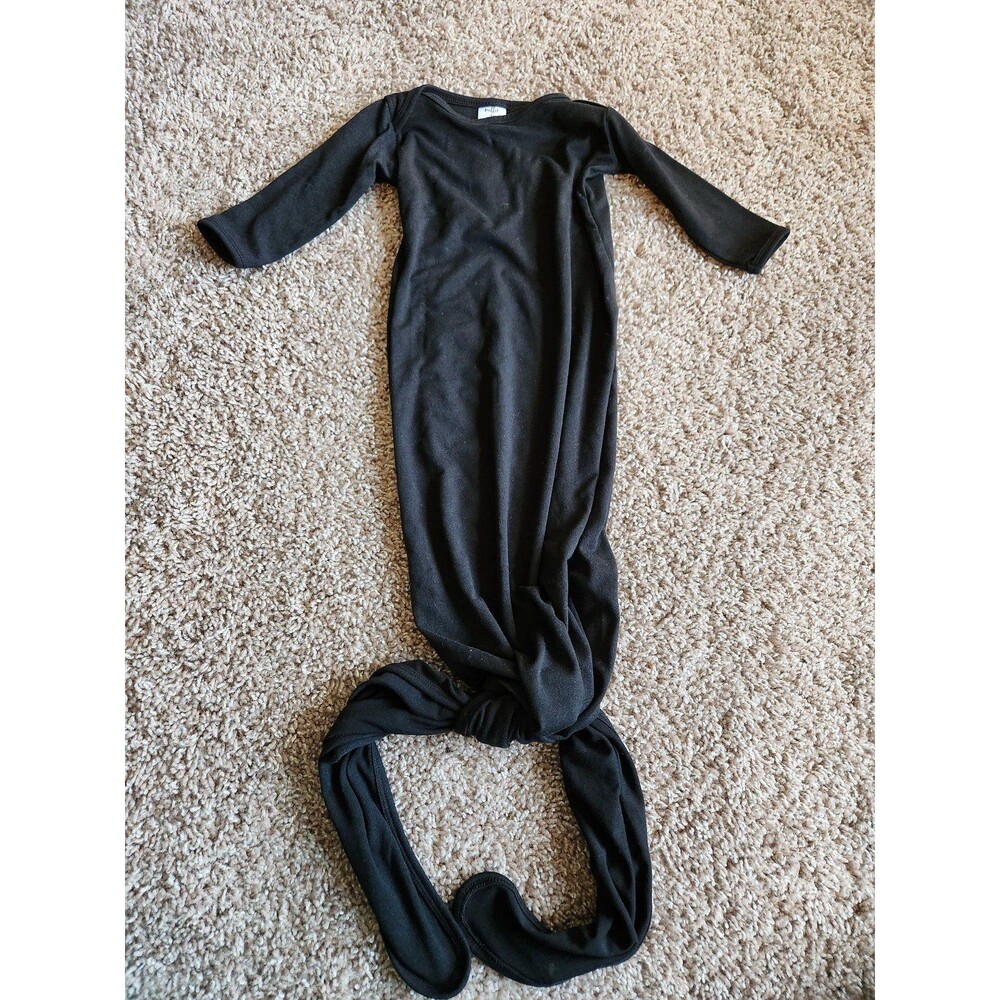Millie & roo knotted gown bamboo size 0-3M - black